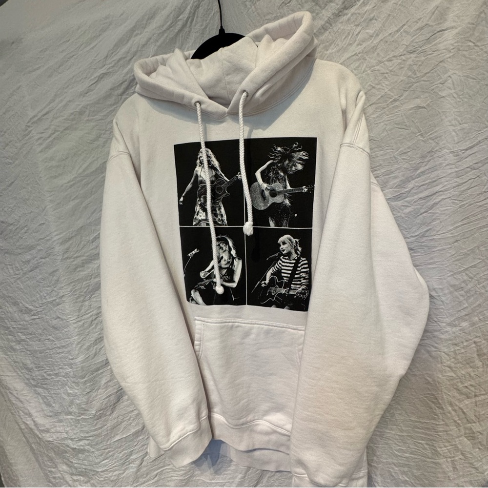 Taylor Swift White Graphic Hoodie